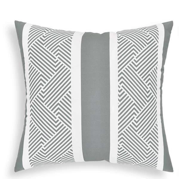Grey White Geometric Short Plush Pillowcase Sofa Cushion Cover Home Decoration Can Be For You 40X40 45X45 50X50