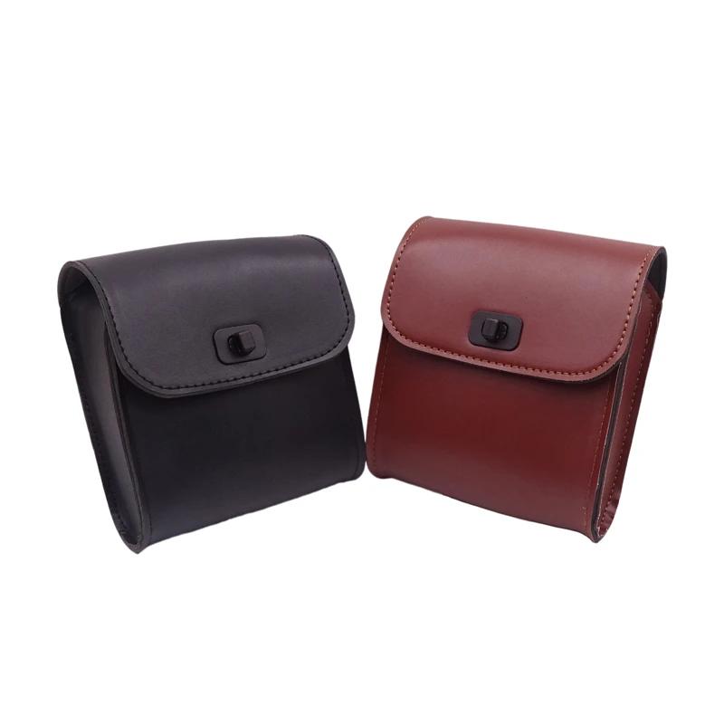 Mini manubrio universale per moto Sissy Bar Borsa laterale Borsa per attrezzi in pelle PU per Harley Honda Kawasaki Yamaha Suzuki