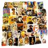 50pcs World Artist Oil Painting David Mona Lisa Graffiti One Piece Car Sticker Refrigerator Waterproof Pvc Laptop Decoration