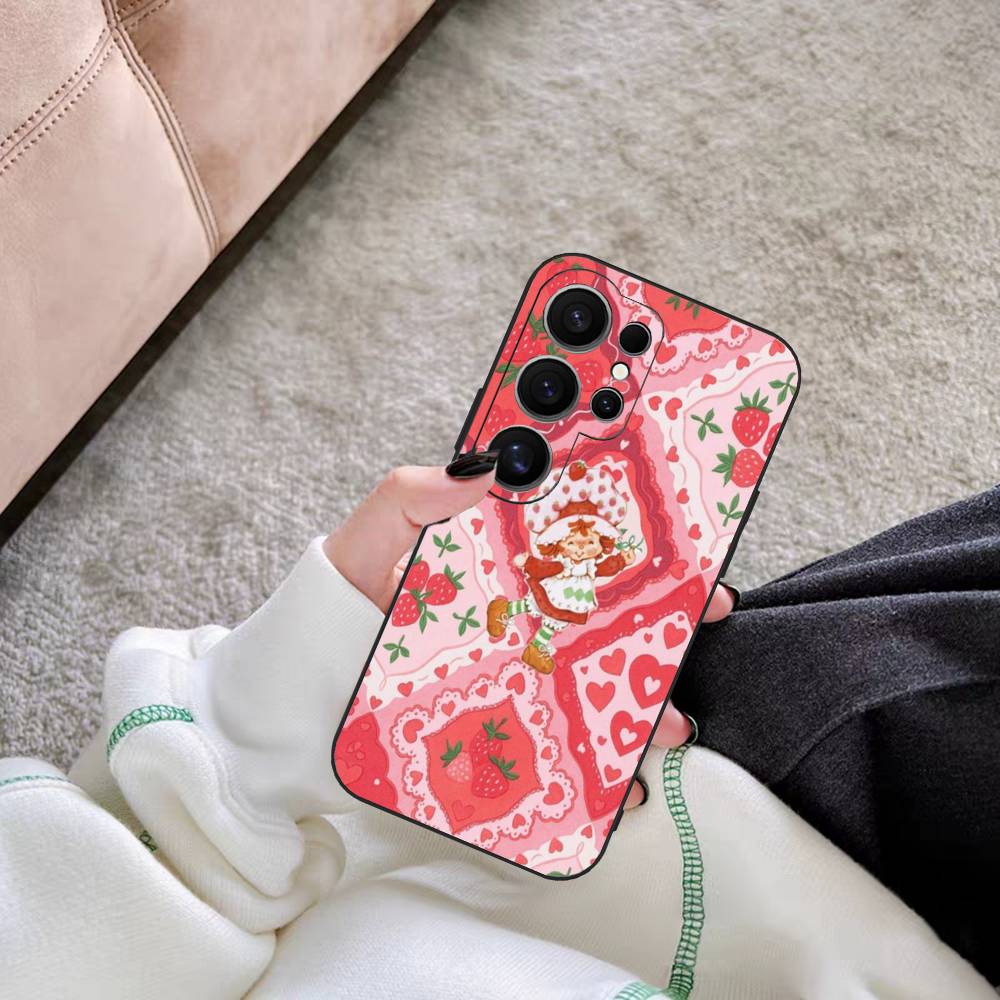 S-Strawberry-shortcake Girl Phone Case For Samsung S 24 Fe 25 Ultra Plus 20 Lite 21 30 22 23 24 22 Ultra 5G Fundas