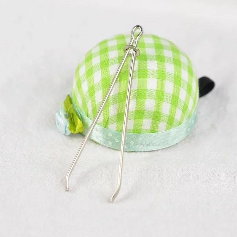 2 pcs Garment Clips Sewing Tools Elastic Band Punch Cross Stitch Threader Wear Elastic Clamp Threading Device New