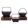 Hand held Household one person food pots Creative wooden lid hanging pot Shouxi Soup Pot bbq grill Japanese style hanging pots