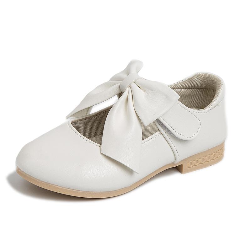 Girls' Princess Leather Shoes New Shoes for Girl Bow Girl Single Shoe Fashion Girl Heels Childrens'  Party Shoe Zapatos De Niña