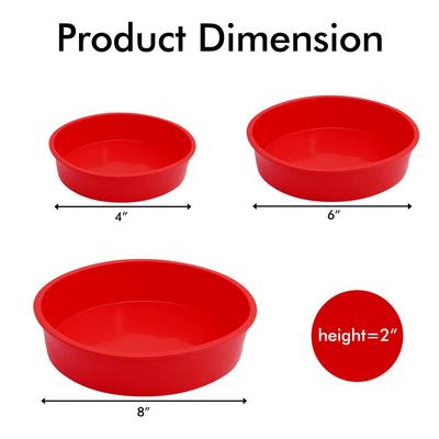 4 6 8 Inch Round Cake Pans Silicone Molds for Baking Layer Cakes Cheese Chiffon Rainbow Cake Baking Pans