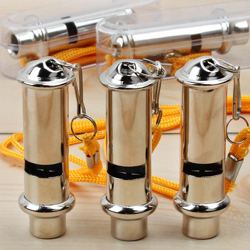 

Металлический свисток судьи со шнурком, шейный шнур, аварийный свисток для безопасности, для тренировок на открытом воздухе, 1 шт.