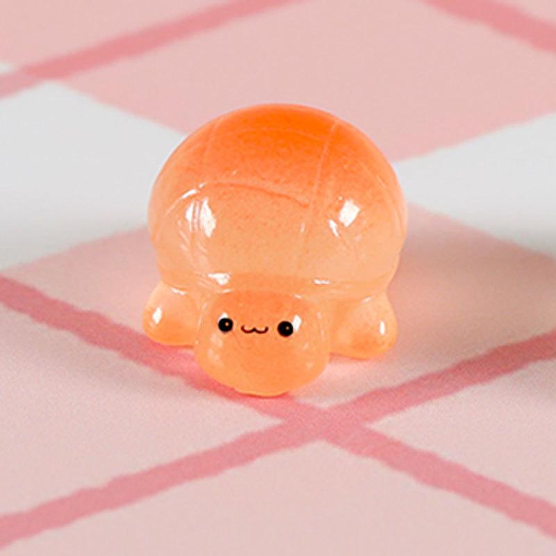 1PCS Colorful Luminous Mini Tortoise Micro Landscape Figure Ornament DIY Glowing Turtle Miniature Statue Potted Garden Decor