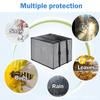 1pc Outside AC Unit Black Leaves Clogging Outdoor with Waterproof Top Breathable Air Conditioner Cover Removable Mesh Covers
