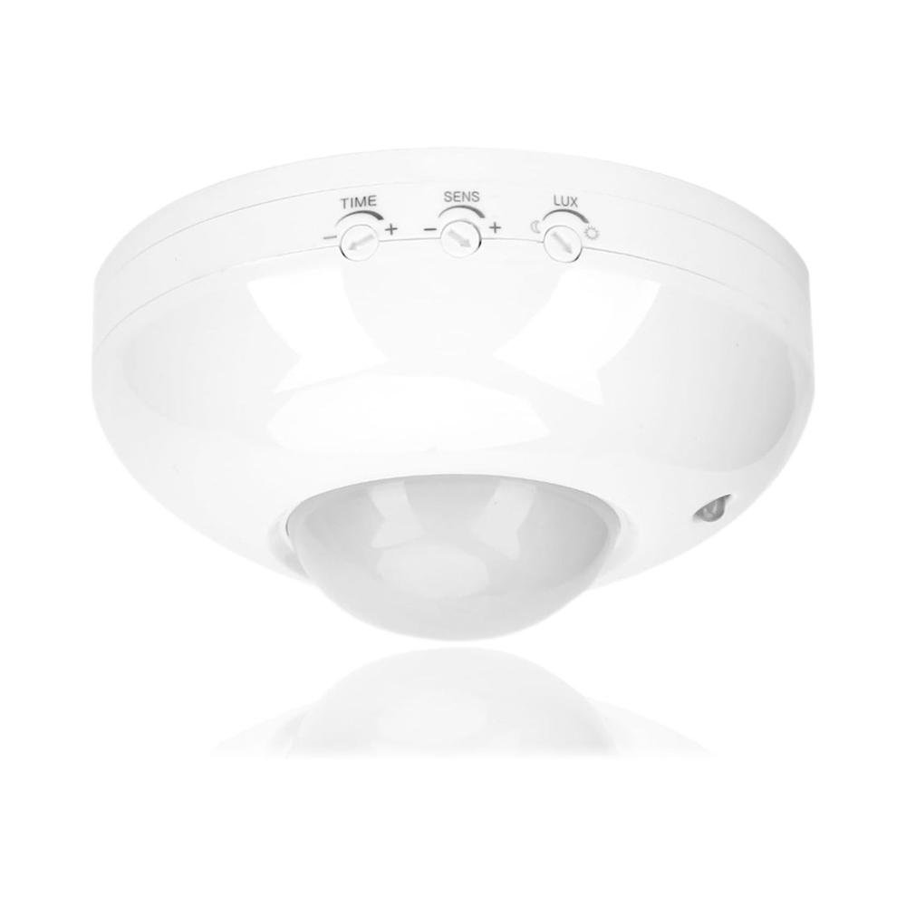 Surface Mount PIR Ceiling Sensor Detector Light Switch 360 Degree Movement Occupancy Motion Sensor for Ceiling Corridor Garage 86mm*86 mm&Universal Standard белый