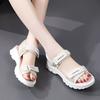 Sommer Damensandalen mit dicker Sohle Damenmode Leichte Klettverschluss Outdoor Freizeitsandalen Strandschuhe Hausschuhe für Mädchen