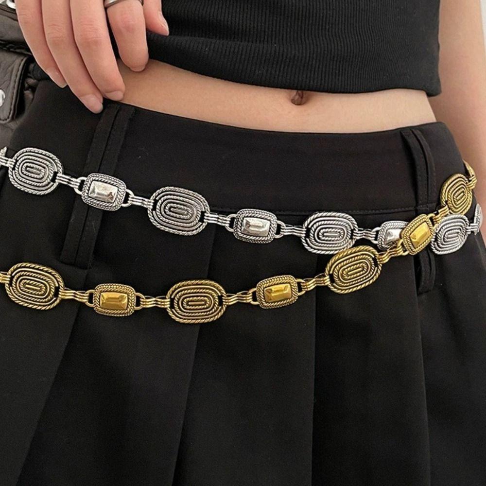 Metal Chain Belt Gold Silver Dress Belt Chain New Waist Chain  Women