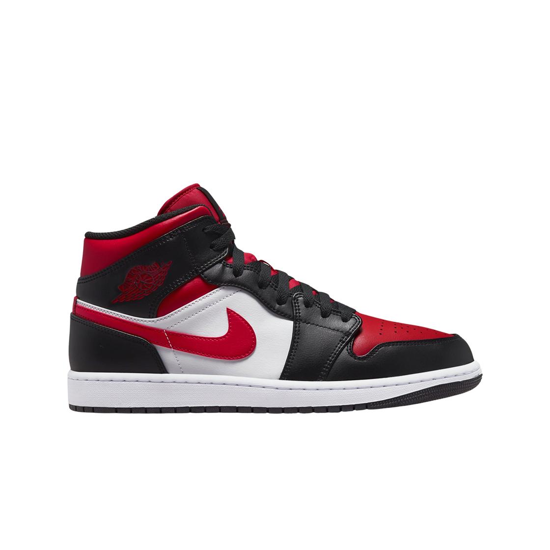 

Мужские Кроссовки Jordan 1 Mid Black Fire Red 554724-079