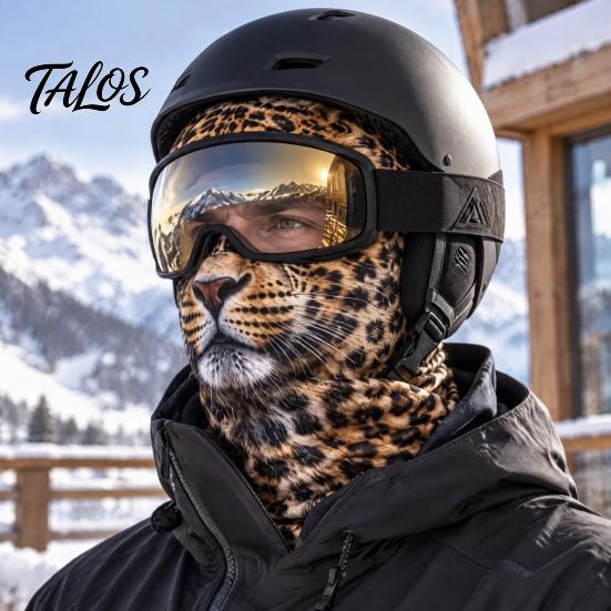 Elastic Polyester Balaclava for Hiking Old Man Ski Mask, Realistic 3D Animal Face Balaclava, Funny Winter Full Novelty Accessories Vacation Cover with