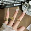 Koi Retro Moon Flower Ring: Women's Stylish Open Design Index Finger Jewelry