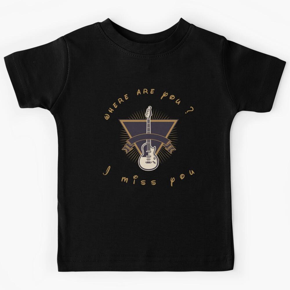 Guitar Where are you Rock B-182 Redbubble Kids T-Shirt 140