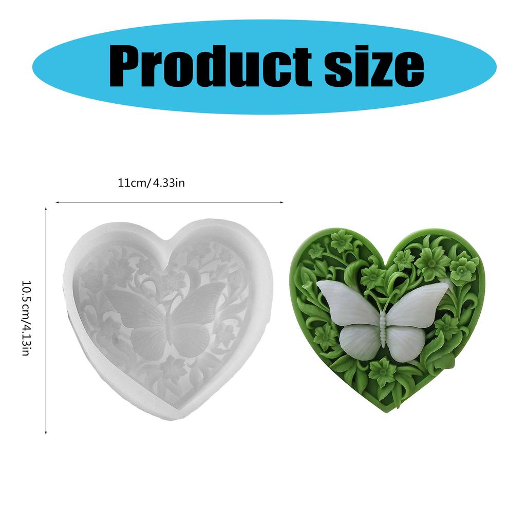 Creative Candle Silicone Mold Home Decoration Gypsum Mould Heart Butterfly Aromatherapys Mold Jewelry Making Supplies