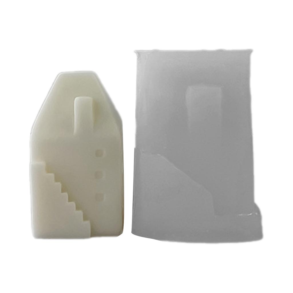 Flexible Soap Mold Relief Candle Molds Crafting Moulds Small House Shape Soap Silicone Mold for Making Beautiful Candle