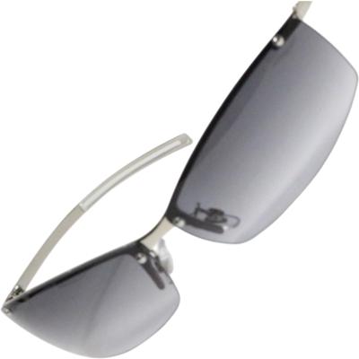 [Berkuto] Silver X Smoke Half Sunglasses, Eyeglasses, Fashion Glasses, Fashion Glasses, Men's, Women's, Round, Square, Transparent, Tinted, Small,
