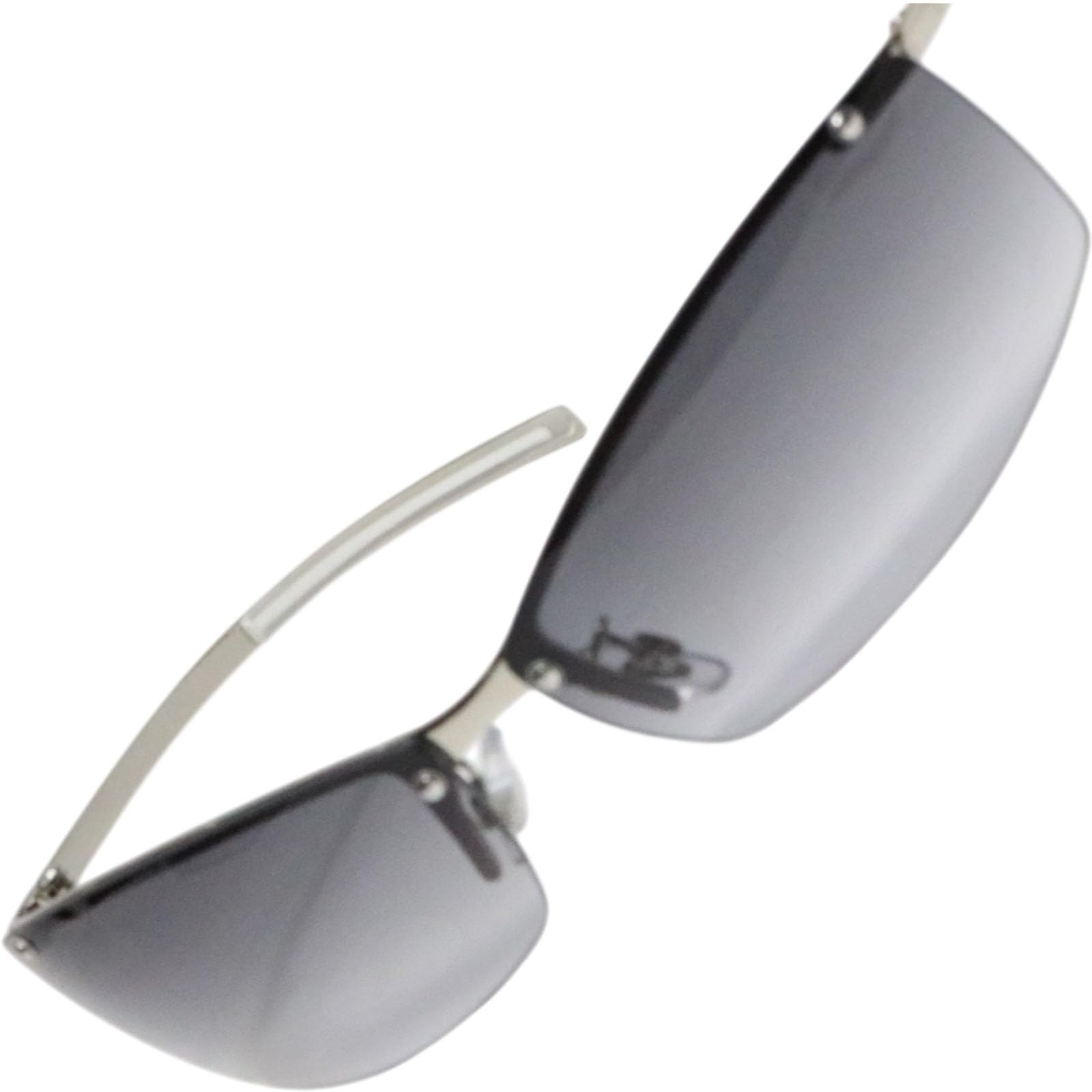 [Berkuto] Silver x Smoke Half Sunglasses, Eyeglasses, Fashion Glasses, Fashion Glasses, Men s, Women s, Round, Square, Transparent, Tinted, Small,