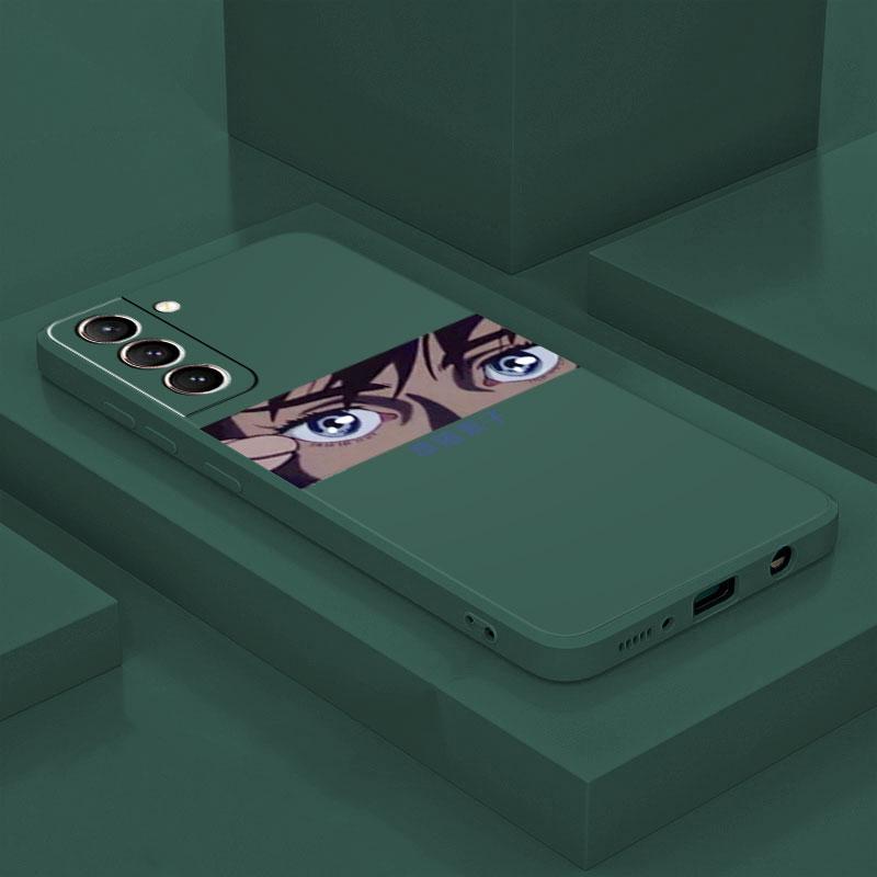 Square Liquid Phone Case For Samsung Galaxy S8 S20 Fe S22 S10e S23 Ultra S10 S9 Plus S21 5g Attack On Titan Japan Anime Cover