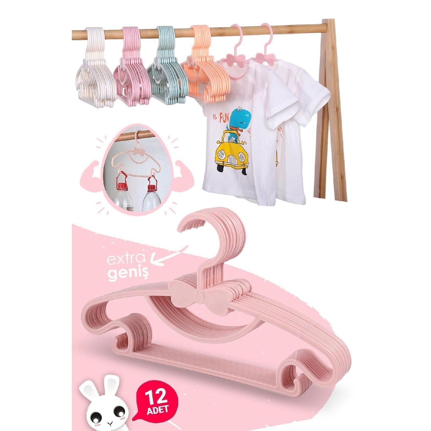 

Комплект из 12 шт. Вешалка для детской одежды Бабочка Детская вешалка для одежды с бантом 0-3 Yaş белый