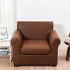 Couchbezug im Kunstleder-Look Stretch Einzelsofa Sessel Überwurf Möbelbeschützer Weich mit elastischem Boden Sesselbezug