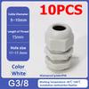 10Pcs Waterproof Cable Gland NPT 1/4 NPT 1/2 NPT 3/8 American Nylon Cable Joint Black Flame-retardant 4-25mm Wire Connector IP68