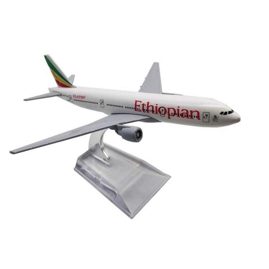 1/400 Maßstab B777 Flugzeug Flugzeugmodell Flugzeugmodell 16cm Luft Äthiopische Airways DruckgusslegierungModellflugzeuge mit Ständer Spielzeug Kind