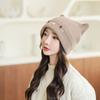 Cute Woollike Knitted Hat Cat Ears Womens Lady Girl Headgear Cap Christmas Hats Soft Beanie Hat Pullover Cap