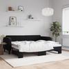 VidaXL Daybed with Trundle Bed Black 90x200 Cm Velvet 3197067