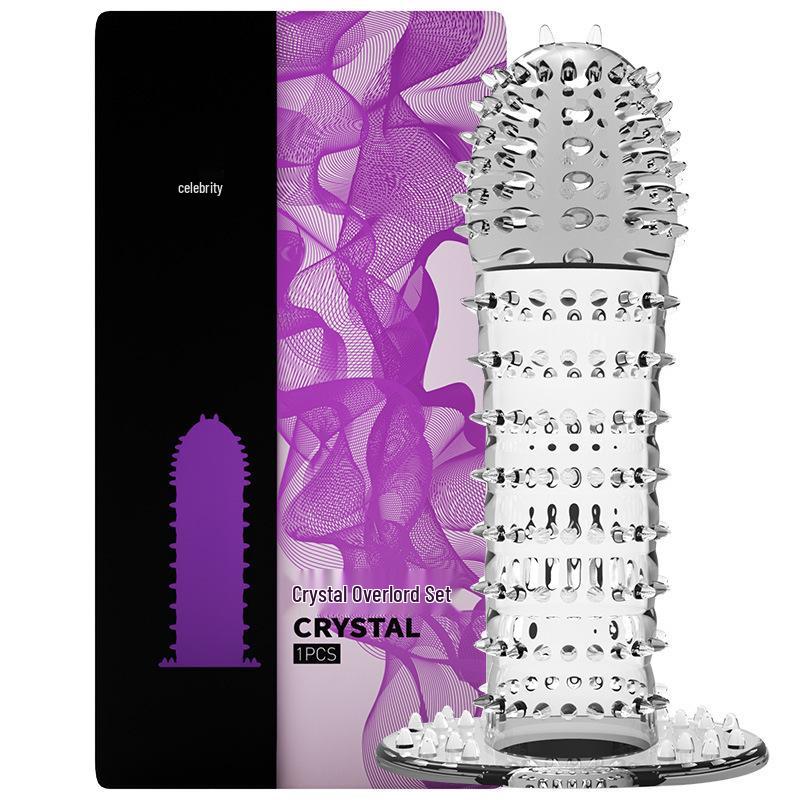 Celebrity Erotic Wolf Tooth Crystal Sleeve for Men - Thickened God of War Alternative Toy.