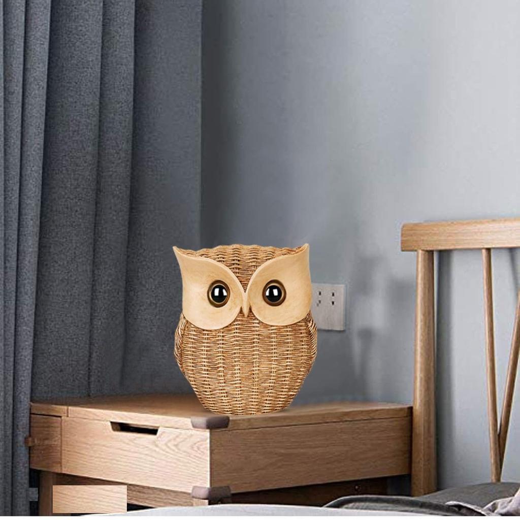 Modern Classy Lucky Owl Resin Art Figurine | Beautiful Home Decor (Brown, Pack of 1)