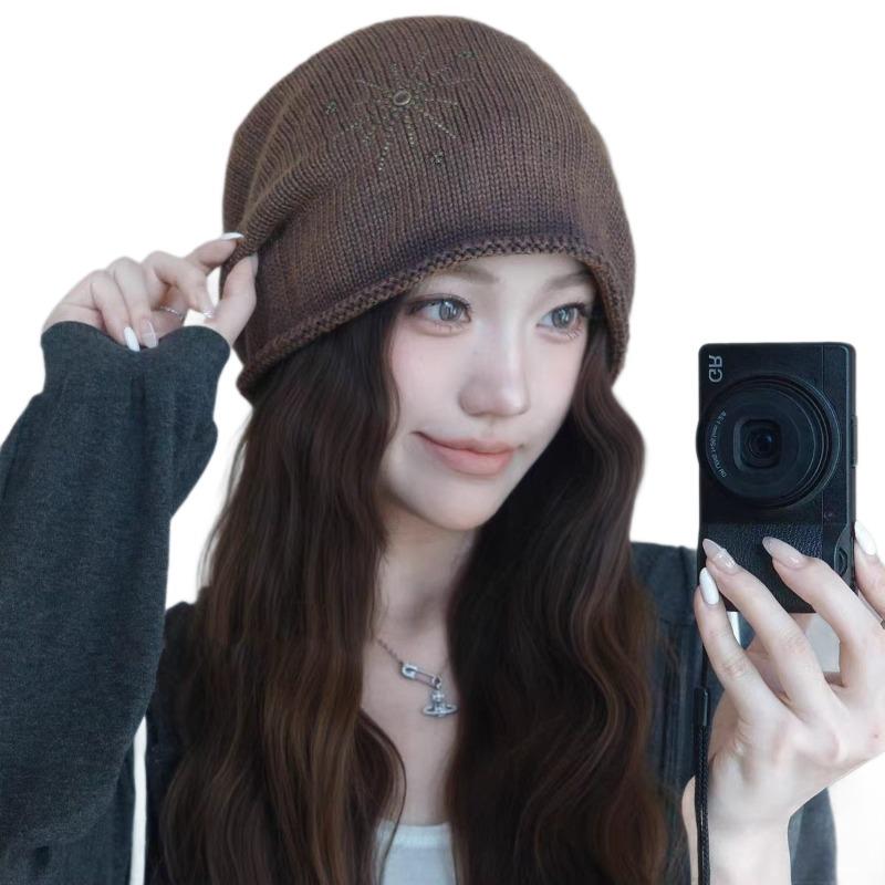 Sweet and cool feng shui washing Korean loose wind stacking hat versatile face small cold hat Baotou hat