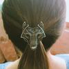 Wikinger Keltischer Wolf Lederkordel Damen Stirnband & Elastisches Haargummi Haarschmuck