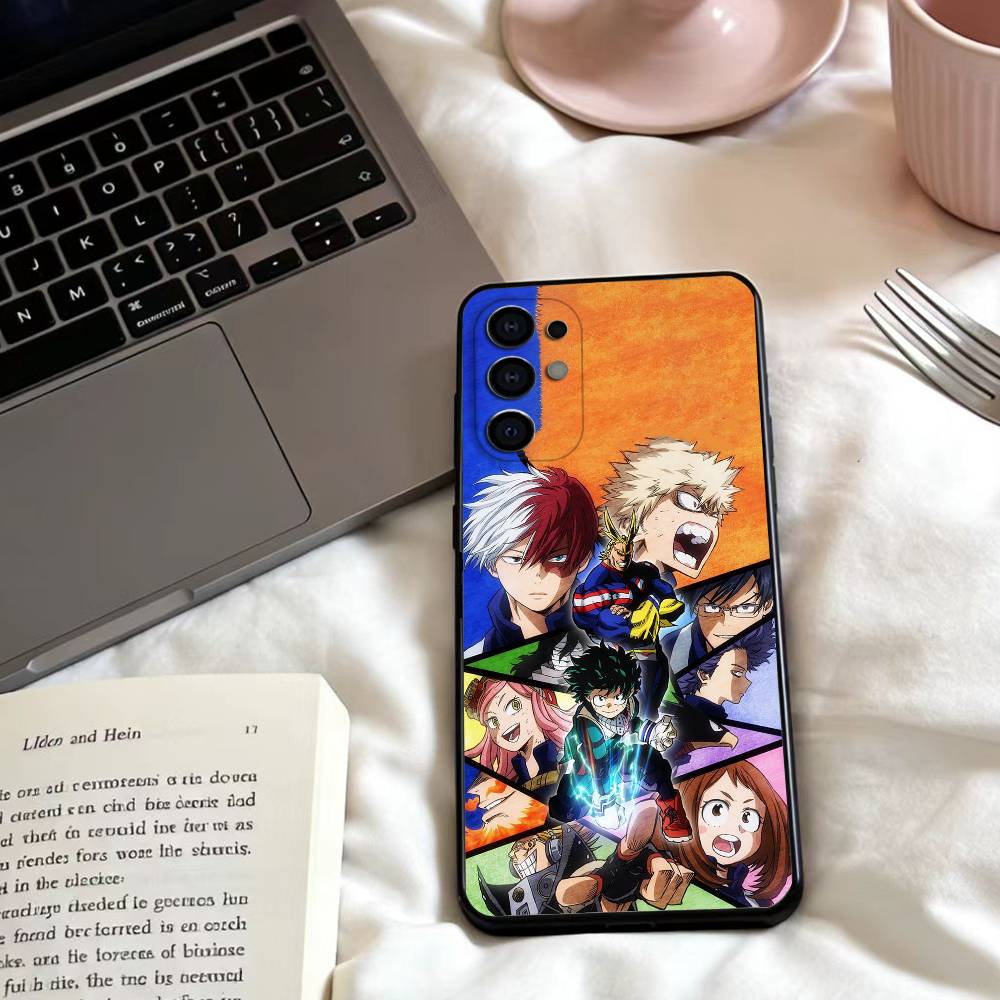 B-Boku no Hero A-Academia Phone Case For Samsung S25,24,23,22,30,21,10,9,Ultra,Plus,Lite,FE,4,5 G Soft Black Case