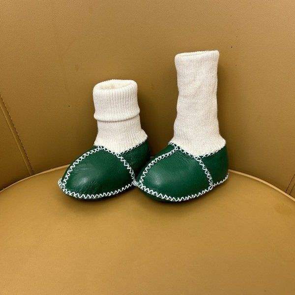 Fur Integrated Baby Shoes and Socks Warm Thick Autumn and Winter Baby Soft Soles Do Not Fall Off Toddler Shoes Newborn 0-6-12