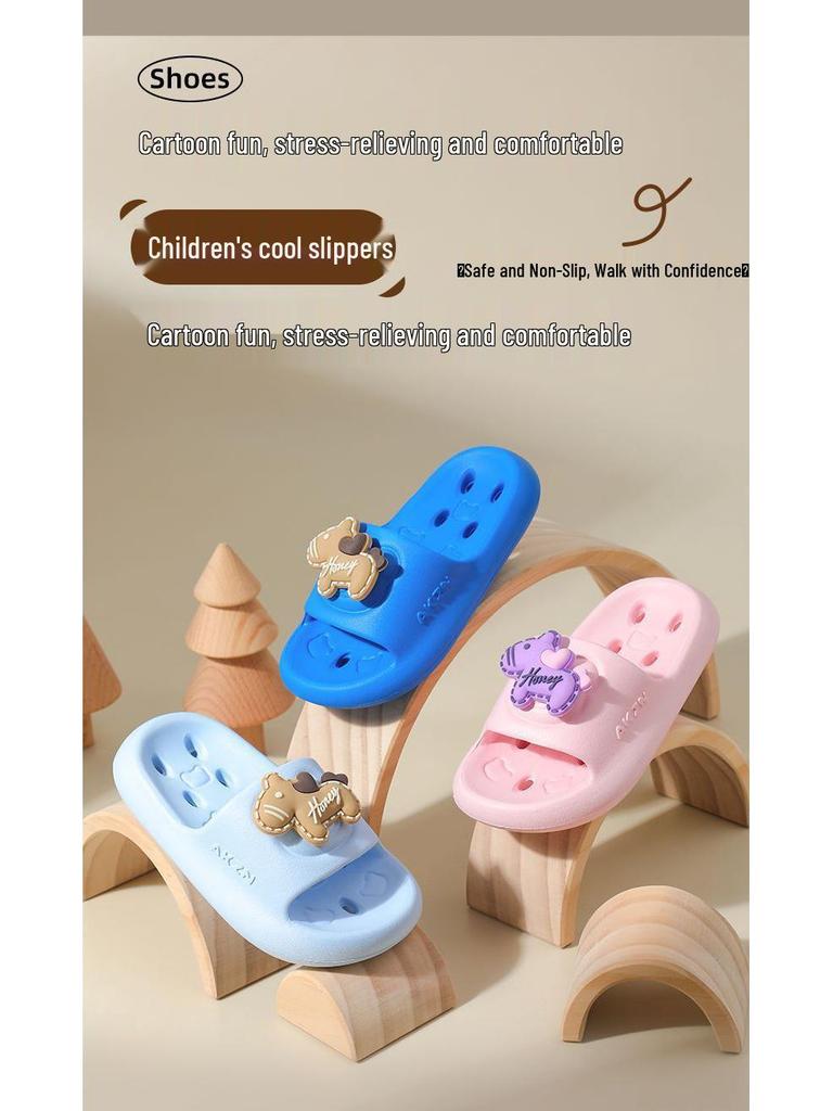 Children's Quick-Dry Anti-Slip Bathroom Slippers - Boys & Girls Summer Shower Sandals