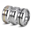 8mm Tungsten Carbide Ring for Men, Beveled Edge Groove Design, Fashion Unisex Tungsten Jewelry Band