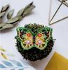 Set for Embroidery with Beads Decorations On Natural Artistic Canvas Abris Art Butterfly
