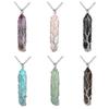 Fashion Crystal Stone Necklace Gifts Healing Crystal Stone Gemstone Pendant