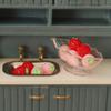 Doll House Simulation Mini Transparent Fruit Tray Decoration Pieces Fruit Food Play Accessories