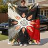 1PC Wicca WitchcraftOutdoor Flannel Blanket - Soft Plush Decor for Picnics, Camping, Bedroom, Playroom, Office, or Lunch Break 1288A