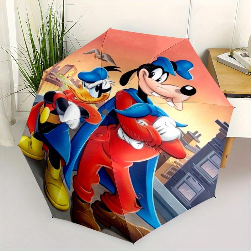

Goofy & Donald Duck Superhero Cape Durable Cartoon Folding Umbrella, Portable 3-Fold Compact Umbrella for Men and Women, Suitable for Travel