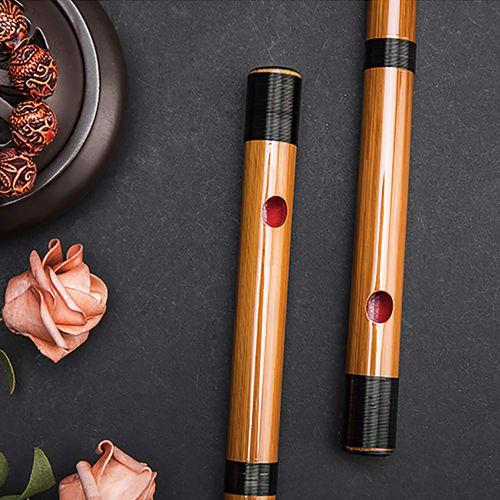 Bambus Shinobue Flöte, Querflöte, Japanisches Instrument, Traditionell handgefertigt, für Anfänger, Festivals und Musik (7 Löcher, 7 Klappen, B-Klappe)