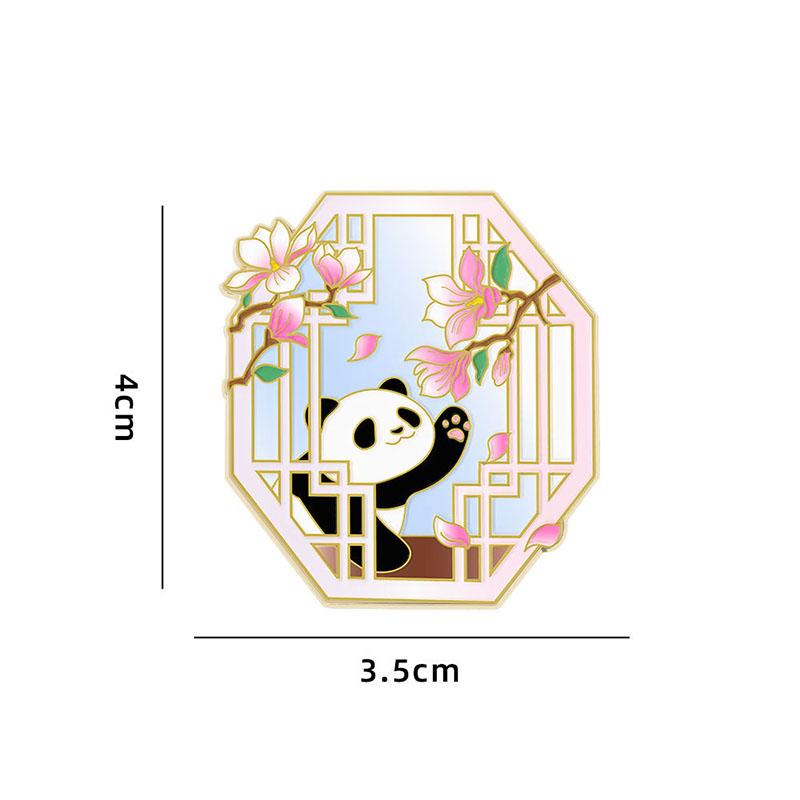 4 Stück Panda Magnet Kühlschrankaufkleber Reisesouvenirs Metall Wanddekoration Museum Kreatives Handgeschenk Magnet Kühlschrank Niedlich
