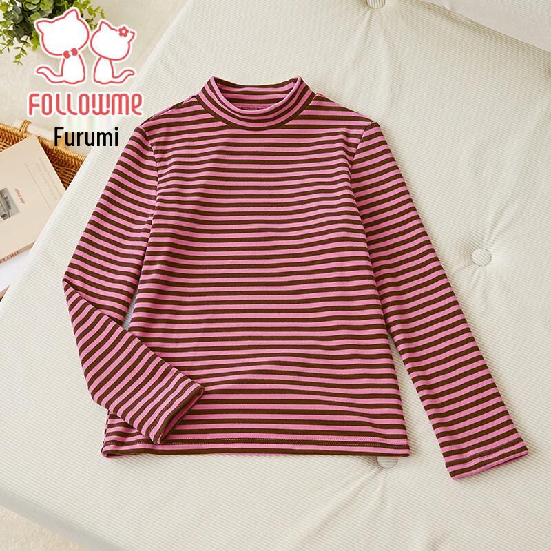 Girls  Striped Mock Neck Long-Sleeve Top 150