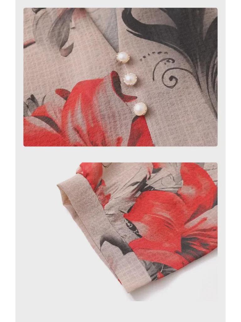 Modisches Sommerhemd für Frauen mittleren Alters, 40-50 Jahre