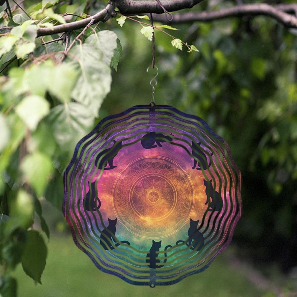 10 Inch Hanging Wind Chime Spiritual Design with 360 Hook Garden Yard Decoration for All Seasons Natural Landscape Outdoor Decor