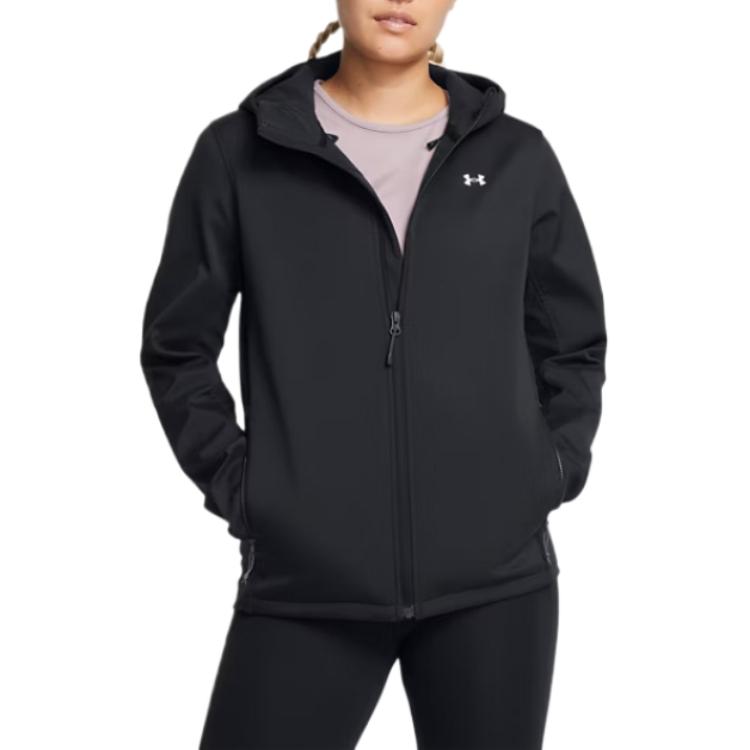 Under Armour Storm Cold Gear Infrared Shield 2.0 Casual Simple Comfortable Solid Color Versatile Jacket Women jackets Black 1371595-002