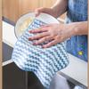 Dish Cleaning Cloth Weave Thickened Polyester Absorbent Soft Versatile Dish Towel for Kitchen Table