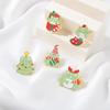 Frog Christmas Delightful Brooch Set Attractive Gold Alloy Pins For Fashion Accessories